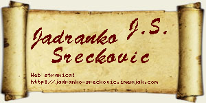 Jadranko Srećković vizit kartica
